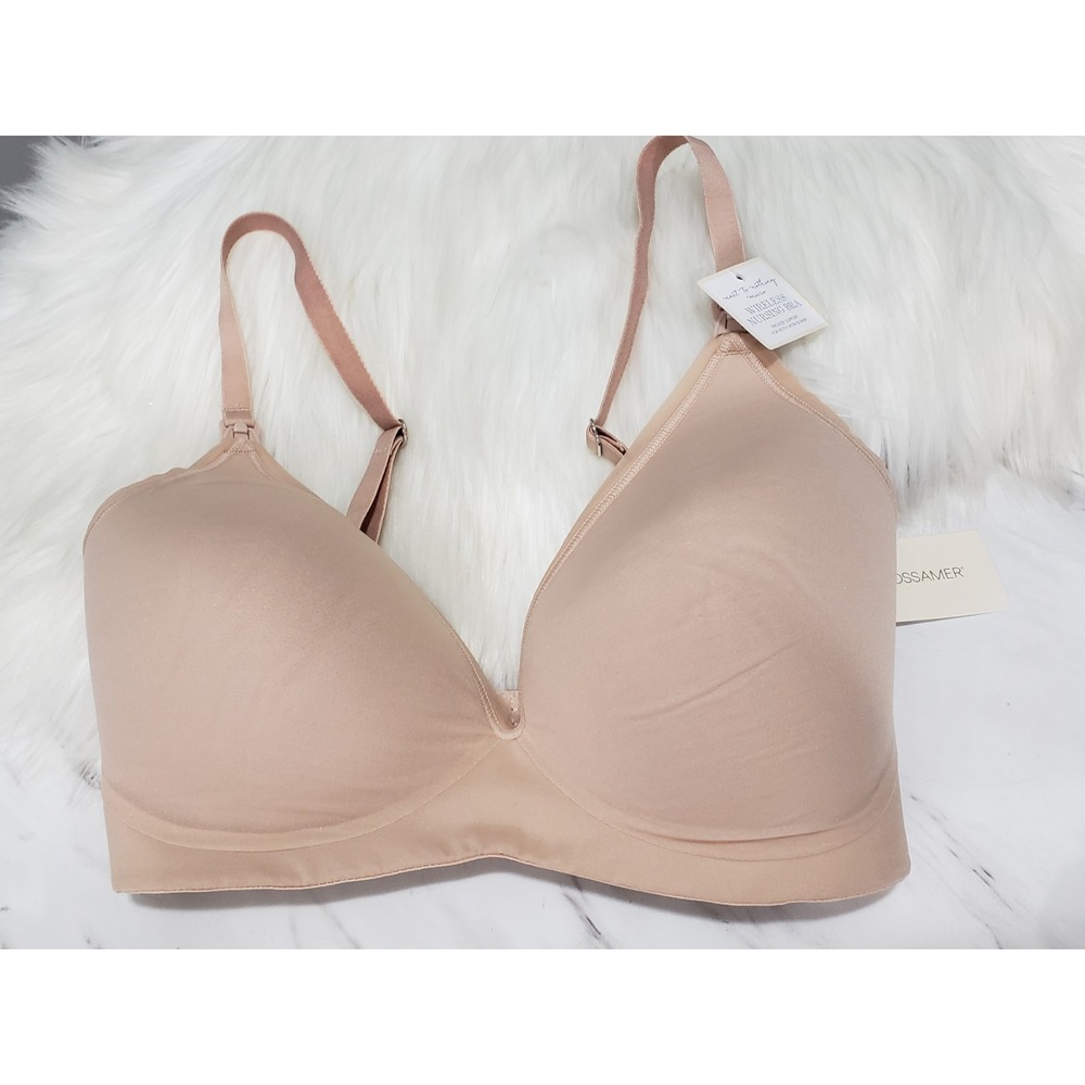 NEW IN BEIGE On Gossamer G3191 Next to Nothing Nursing Bralette 32DD *1068